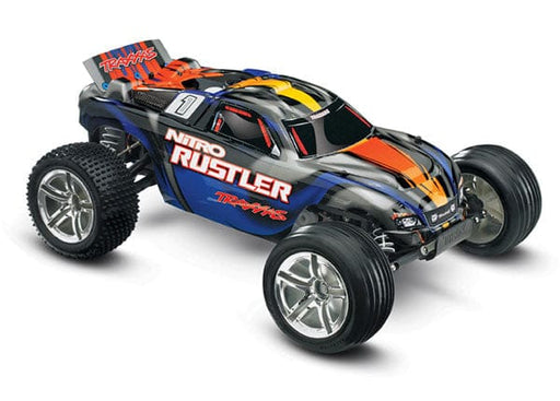 TRA44096-3 BLUE 1/10 Nitro Rustler 2WD w/TSM **SOLD SEPARATELY you will need this fuel for this car TRA5020
