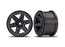TRA6772  Wheels, Rustler 4X4 2.8' (black) (2)