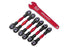 TRA8341R Traxxas Turnbuckles, aluminum (red-anodized), camber links, 32mm (front) (2)/ camber links, 28mm (rear) (2)/ toe links, 34mm (2)/ aluminum wrench