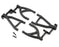 RPM80602 R UP/LOW A-ARMS, BLK: 1/16 ERV (Q62)