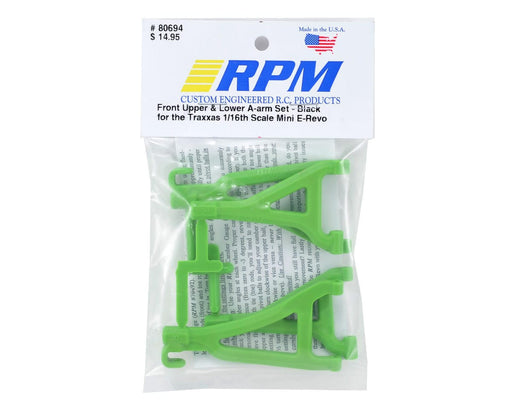 RPM80604 Rear Upper/Lower A-Arms Green Traxxas Mini E-Revo