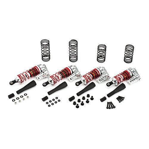 INTT8537S XLS Piggyback Shock (4), Silver: Slash 4X4