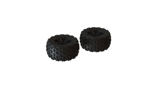 ARA550059 1/8 dBoots Copperhead2 MT Front/Rear 3.8 Pre-Mounted Tires, 17mm Hex, Black (2)