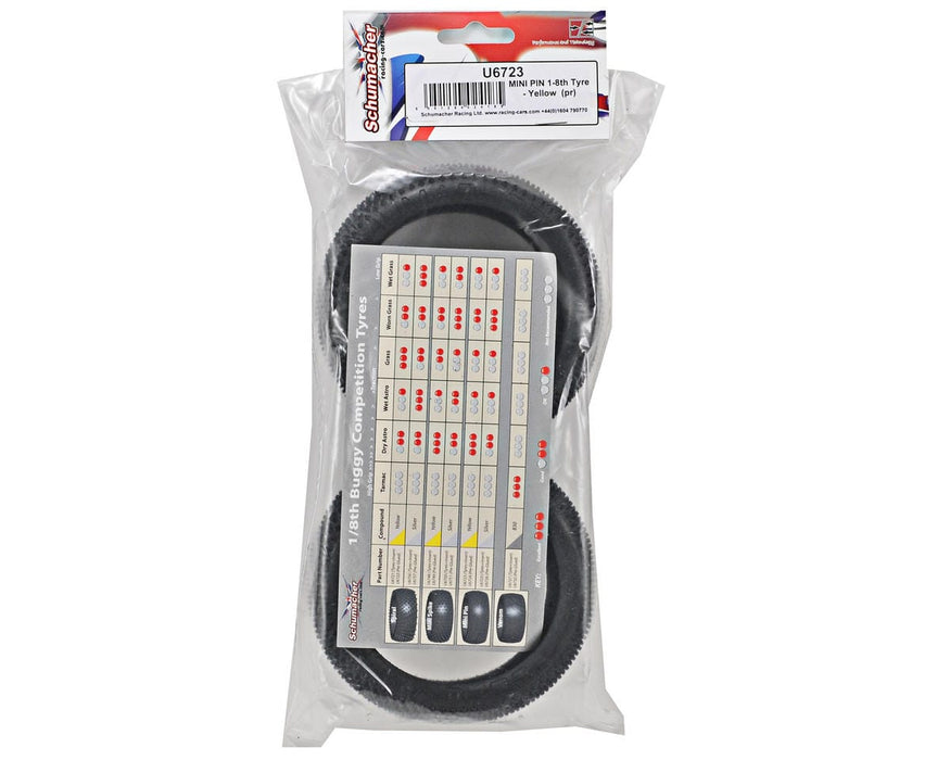 SCHU6723 MINI PIN 1-8TH TYRE-YELLOW