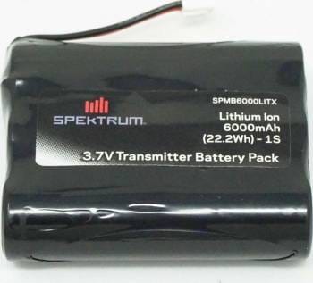 SPMB6000LITX 3.7V 6000mAh 1S Transmitter Battery: iX12/NX6/NX8 Tx Plug (XH-1S)