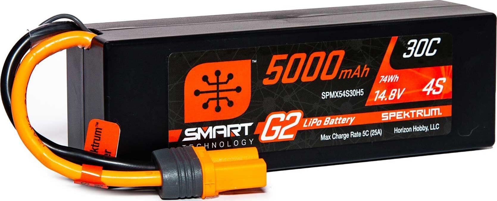 SPMX54S30H5 	5000mAh 4S 14.8V Smart G2 LiPo 30C Hard Case; IC5