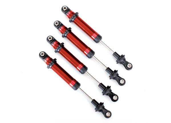 TRA8160R Traxxas Shocks, GTS, aluminum (red-anodized) (assembled without springs) (4) (for use with #8140R TRX-4 Long Arm Lift Kit)