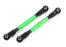 TRA8948G Traxxas Toe links, front (TUBES green-anodized, 7075-T6 aluminum, stronger than titanium) (88mm) (2)/ rod ends, rear (4)/ rod ends, front (4)/ aluminum wrench (1)