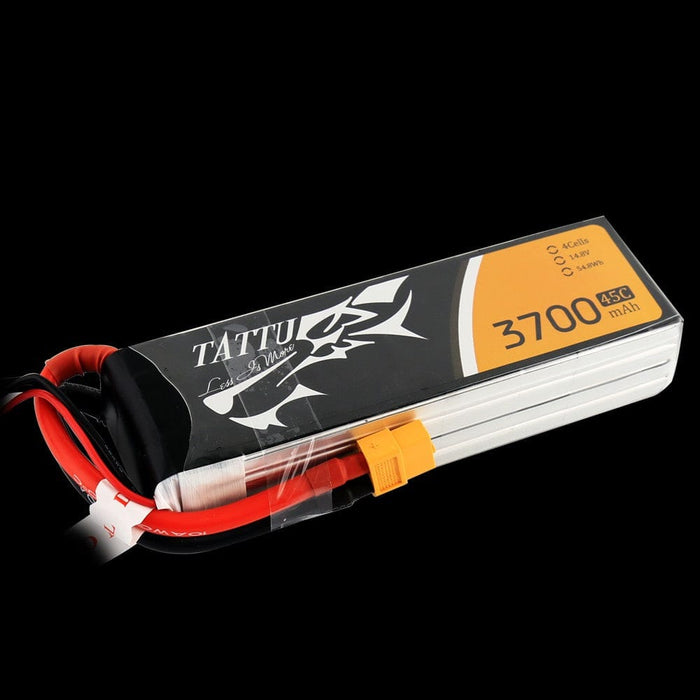 TA-45C-3700-4S1P-XT60 Tattu - 100 - 3700mAh 4S1P 14.8V 45C LiPo XT60