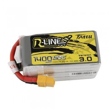 TA-RL3-120C-1400-6S1P Tattu R-Line - 762 - Version 3.0 1400mAh 22.2V 120C 6S1P Lipo Battery Pack with XT60