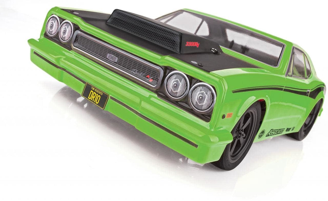 ASC70026 1/10 DR10 2WD Drag Race Car Brushless RTR, Green