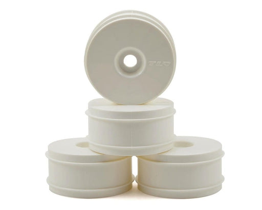 TLR44001  1/8 Buggy Dish Wheel, White (4): 8IGHT Buggy 3.0