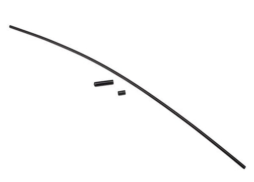 TRA1726A Traxxas Antenna, tube, black (1)/ vinyl antenna cap (1)/ wire retainer (1)