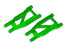 TRA3655G Suspension arms, green, front/rear (left & right) (2) (heavy duty, cold weather material)