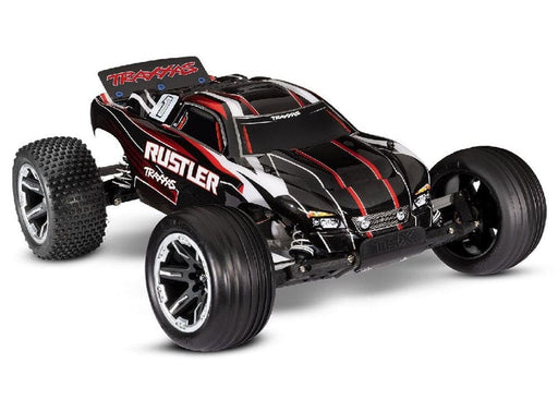 TRA37054-8BLACK Traxxas Rustler 1/10 Stadium Truck RTR - Black **SOLD SEPARATELY AND REQUIRED ORDER PART # TRA2992**