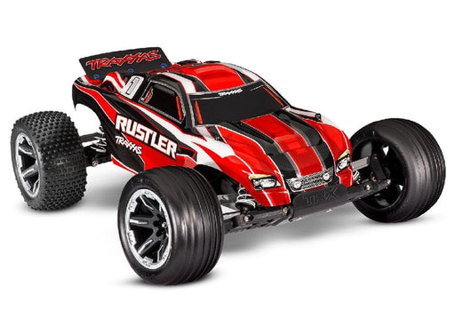 TRA37054-8RED Traxxas Rustler 1/10 Stadium Truck RTR - Red **SOLD SEPARATELY AND REQUIRED ORDER PART # TRA2992**