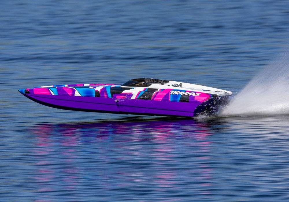 TRA57046-4 Traxxas DCB M41 Widebody 40" Catamaran Race Boat Purple YOU will need this part #TRA2990   to run this Boat