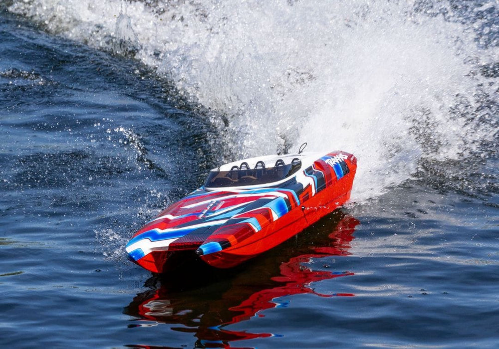 TRA57046-4 Traxxas DCB M41 Widebody 40" Catamaran Race Boat RedR YOU will need this part #TRA2990   to run this Boat