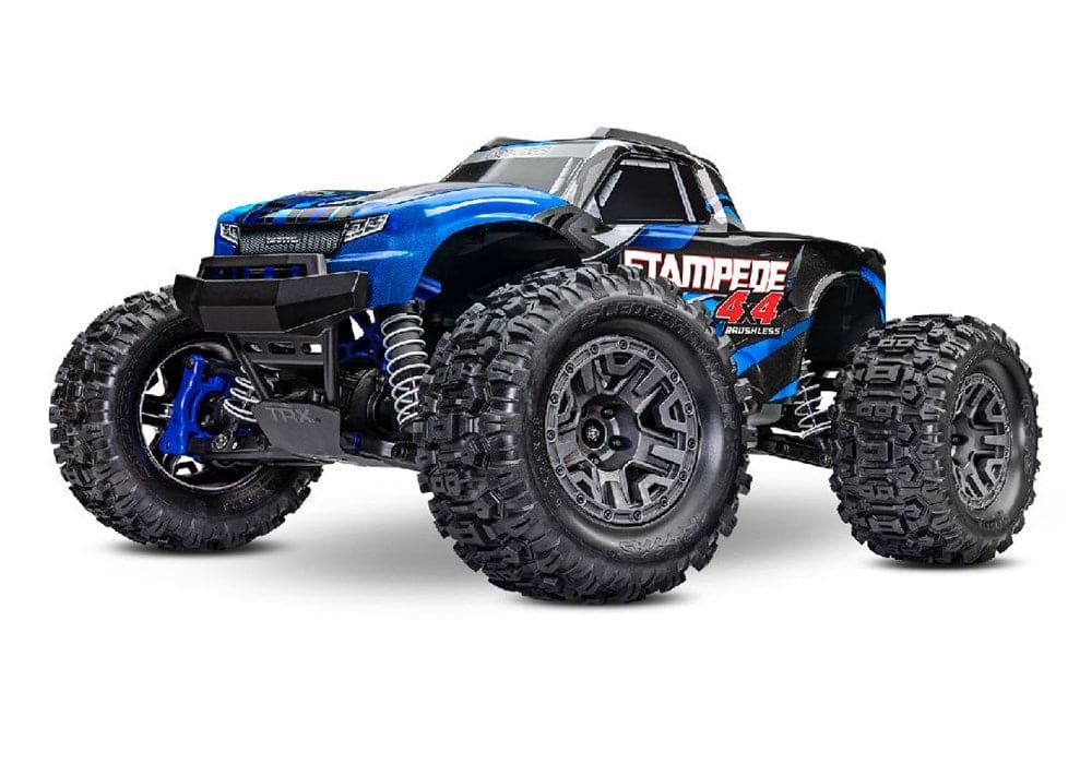 TRA67154-4BLUE Traxxas Stampede 1/10 4X4 Brushless Monster Truck RTR - Blue **Free battery charger with the purchase of this truck. Please add TRA2827X and TRA2920 to your order  to get it free.** if you order from this promotion it is final sale