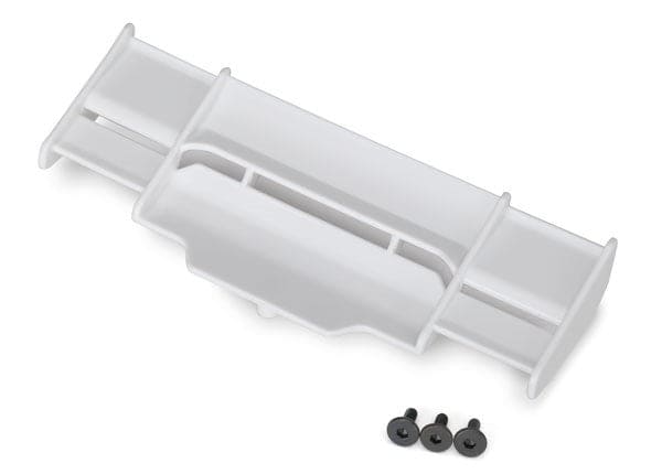tra6721A Traxxas Wing, Rustler 4X4 (white)/ 3x8mm FCS (3)