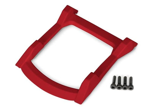 tra6728R Traxxas Skid plate, roof (body) (red)/ 3x12 CS (4)