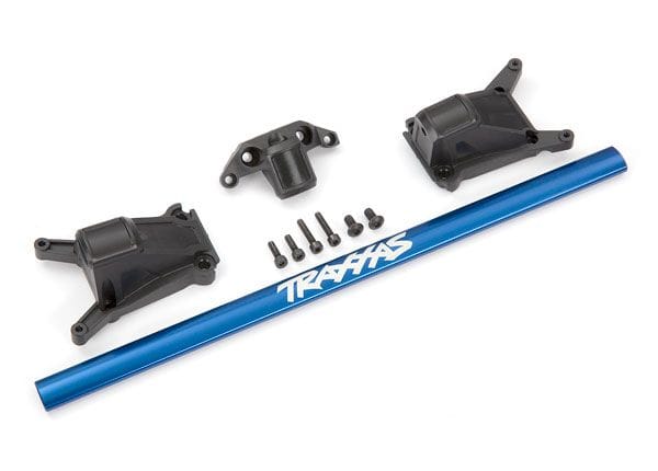 TRA6730X Traxxas Chassis brace kit, blue (fits Rustler 4X4 or Slash 4X4 models equipped with Low-CG chassis)