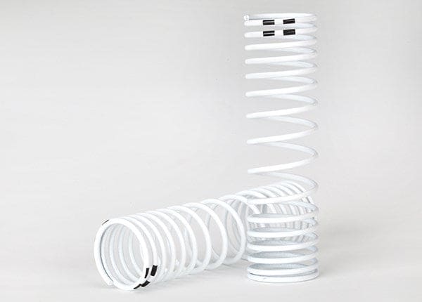 TRA7457 Traxxas Springs, rear (white) (progressive rate) (2)