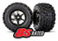 TRA7774A Traxxas Sledgehammer Tires on Black Chrome Wheels for X-Maxx (2)