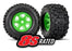 TRA7774G Traxxas Sledgehammer Tires on Green Wheels for X-Maxx (2)