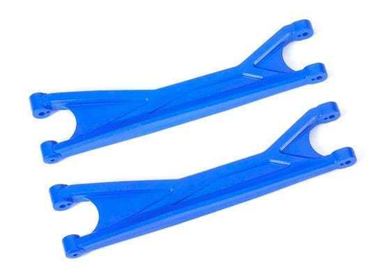 TRA7892X Suspension arms, upper, blue (left or right, front or rear) (2) (for use with #7895 X-Maxx® WideMaxx® suspension kit)