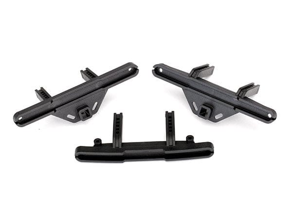 TRA8067X Traxxas Bumper mounts, front & rear/ bumper mount, rear (offset)