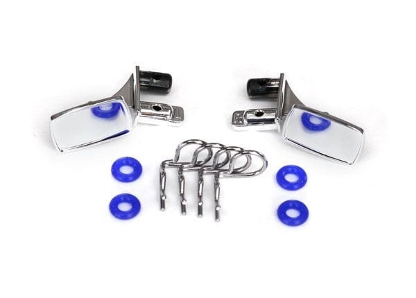 TRA8133 Traxxas Mirrors, side, chrome (left & right)/ o-rings (4)/ body
