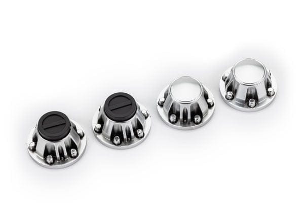 TRA8152 Traxxas Center Caps, Wheel (Satin Chrome) (4)