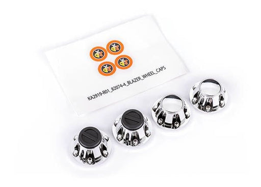 TRA8164X Traxxas Center Caps, Wheel (Chrome) (Front (2), Rear (2))