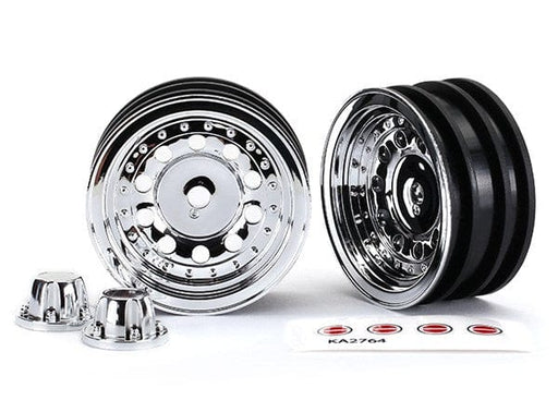 TRA8175 Traxxas Wheels, 1.9", chrome (2)/ center caps (2)/ decal sheet