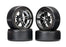 TRA8378   Tires and wheels, assembled, glued (split-spoke black chrome wheels, 1.9" Drift tires) (front and rear)