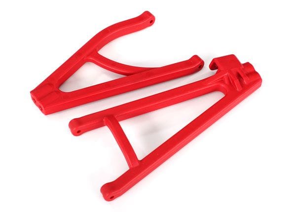 TRA8633R  Traxxas Suspension arms, red, rear (right), heavy duty, adjustable wheelbase (upper (1)/ lower (1))