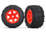 TRA8672A   Tires & wheels, assembled, glued (orange wheels, Talon EXT tires, foam inserts) (2)