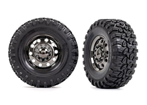 TRA8854 Traxxas Tires And Wheels, Assembled TRX-6 2.2" (Front) (2)