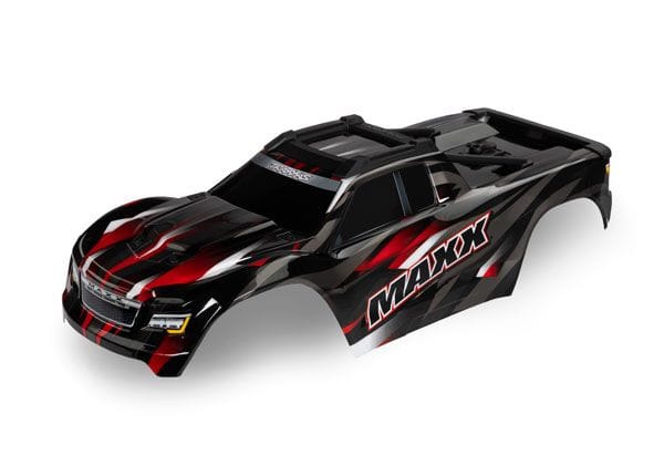 TRA8918R Traxxas Body, Maxx V2, red (painted, decals applied)
