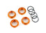 TRA8968A Traxxas Spring retainer (adjuster), orange-anodized aluminum, G