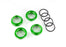 TRA8968G Traxxas Spring retainer (adjuster), green-anodized aluminum, GT