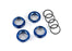 TRA8968X Traxxas Spring retainer (adjuster), blue-anodized aluminum, GT-