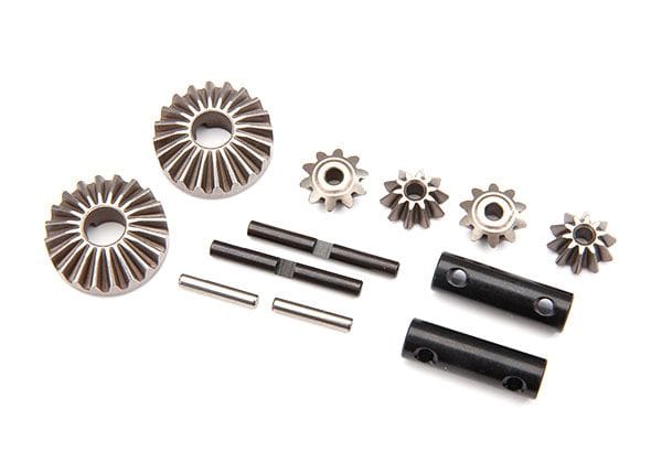 TRA8982 Traxxas Gear set, differential (output gears (2)/ spider gears (4)/ spider gear shaft (2)/ output shaft (2)/ 2.5X13.8 pin (2))