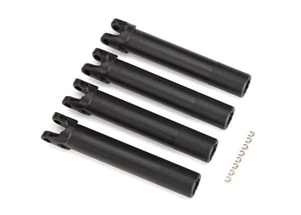 TRA8993A Traxxas Half shafts, outer (extended, front or rear) (4)/ e-clip