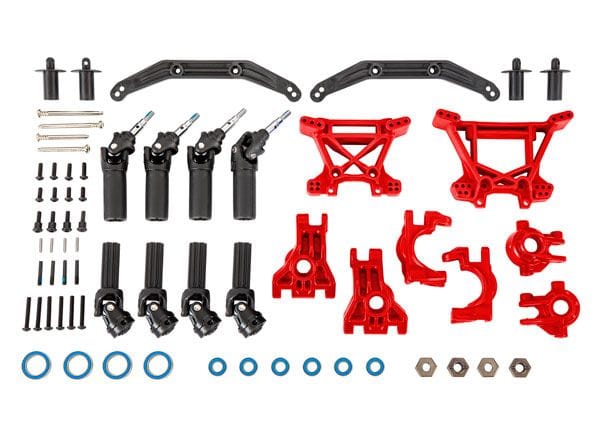 TRA9080R Traxxas Outer Driveline & Suspension Upgrade Kit, red