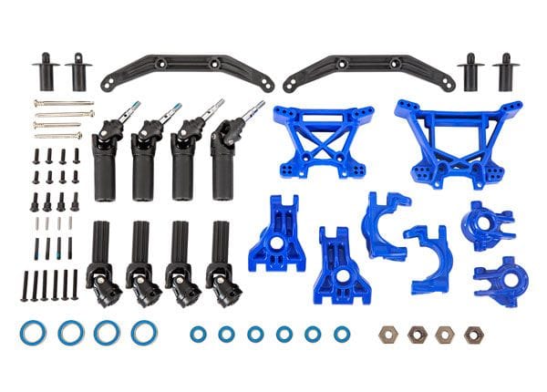 TRA9080X  Traxxas Outer Driveline & Suspension Upgrade Kit, blue
