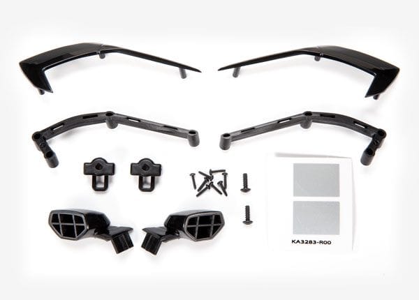 TRA9317 Traxxas Mirrors, side (left & right)/ mounts (left & right)/ tri