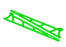 TRA9462G Traxxas Side plates, wheelie bar, green (aluminum) (2)