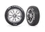 TRA9474R Traxxas Tires & wheels, assembled (chrome wheels) (Fr) (2)